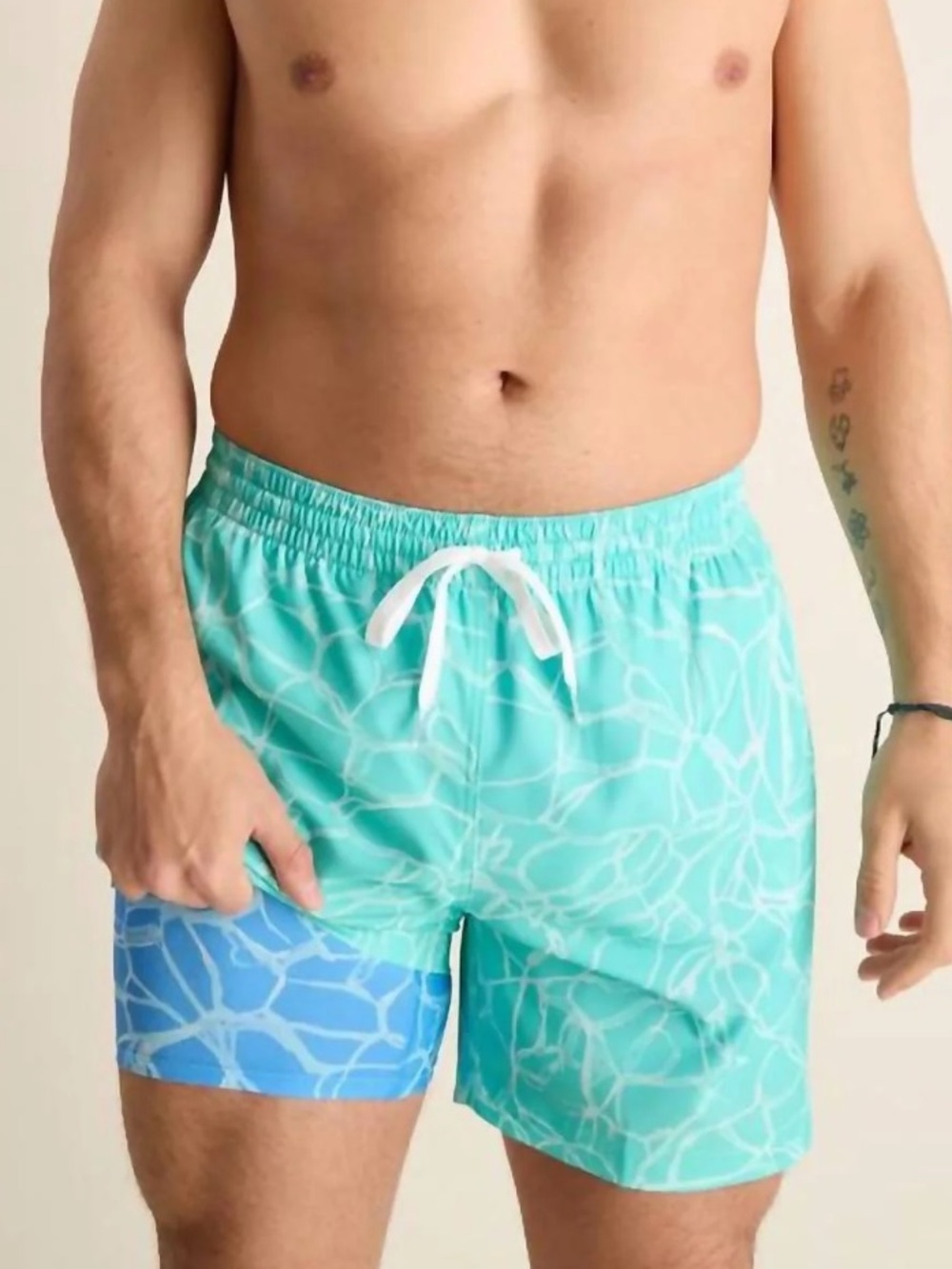 NWT Chubbies Mint Green and Blue Men's Swim Shorts Size Medium 7” - Picture 1 of 11